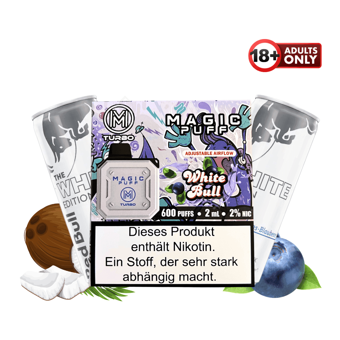 Magic Puff Turbo 800 White Redbull - EdenVape24